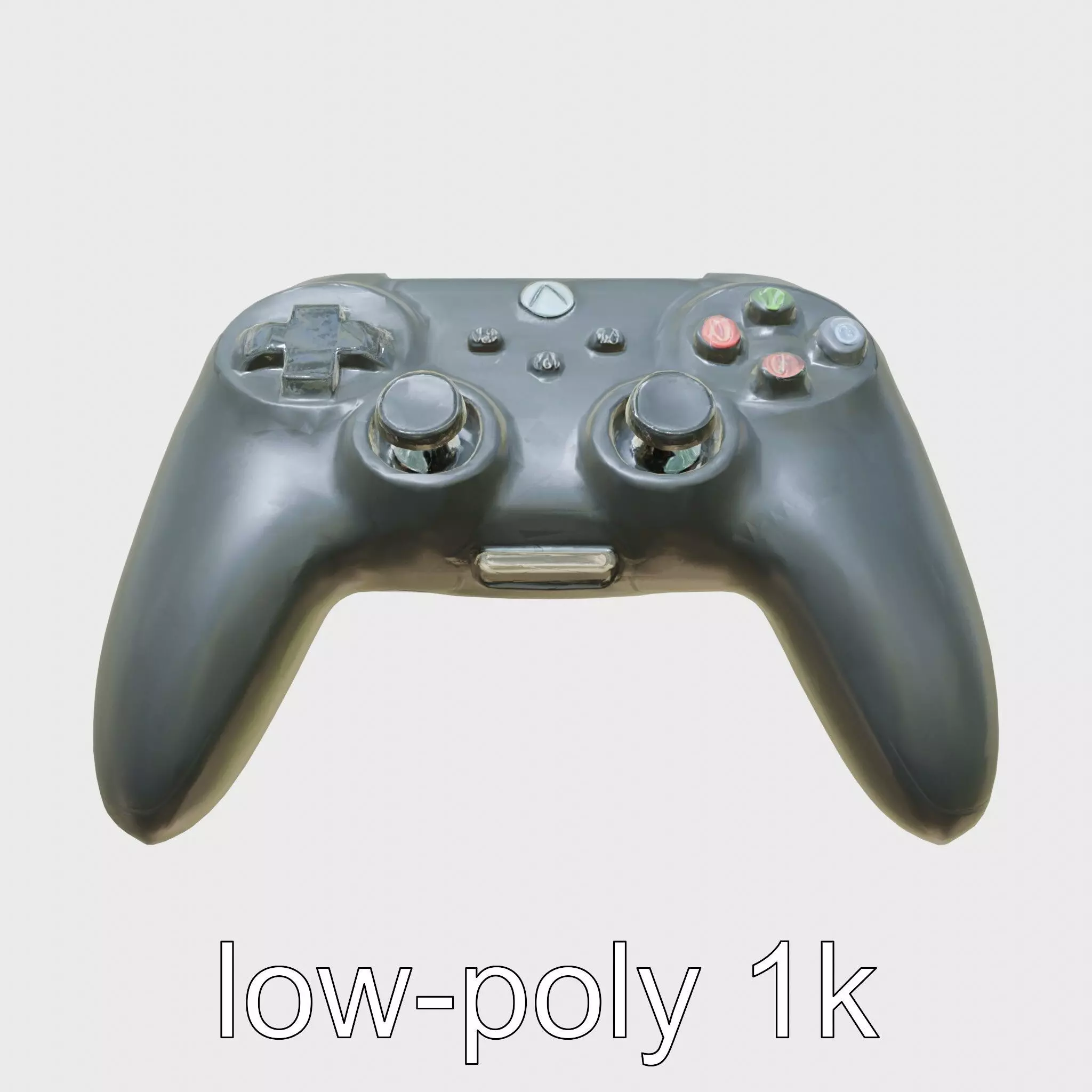 Wireless Gaming Controller with LED Indicators Low-poly 3D model