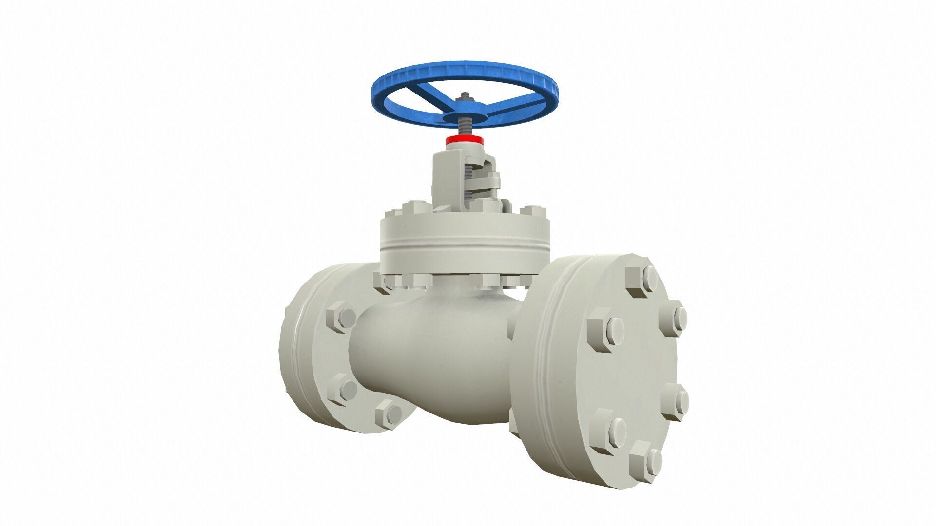 Manual Valve Low-poly 3D model_5