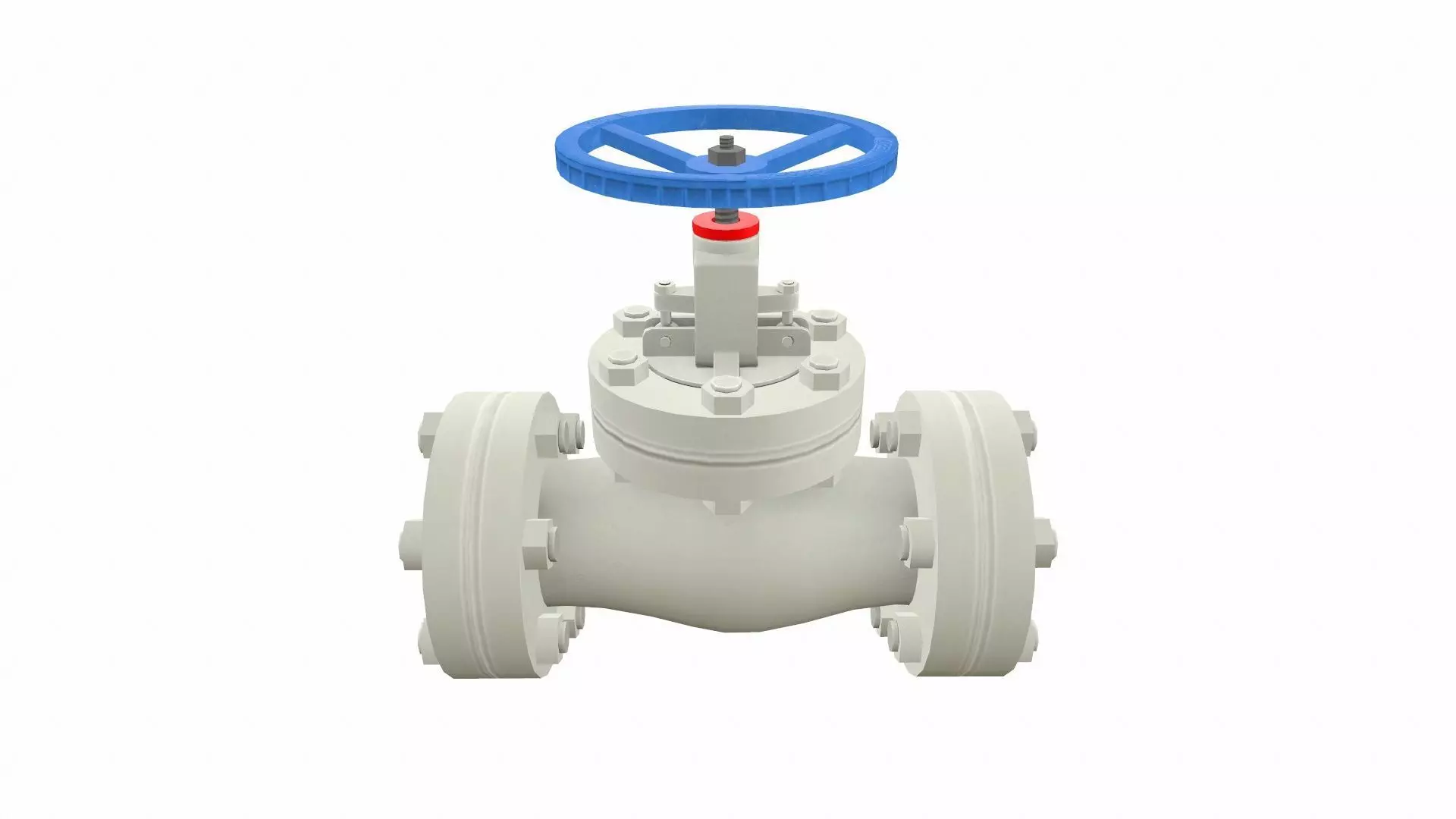 Manual Valve Low-poly 3D model_0