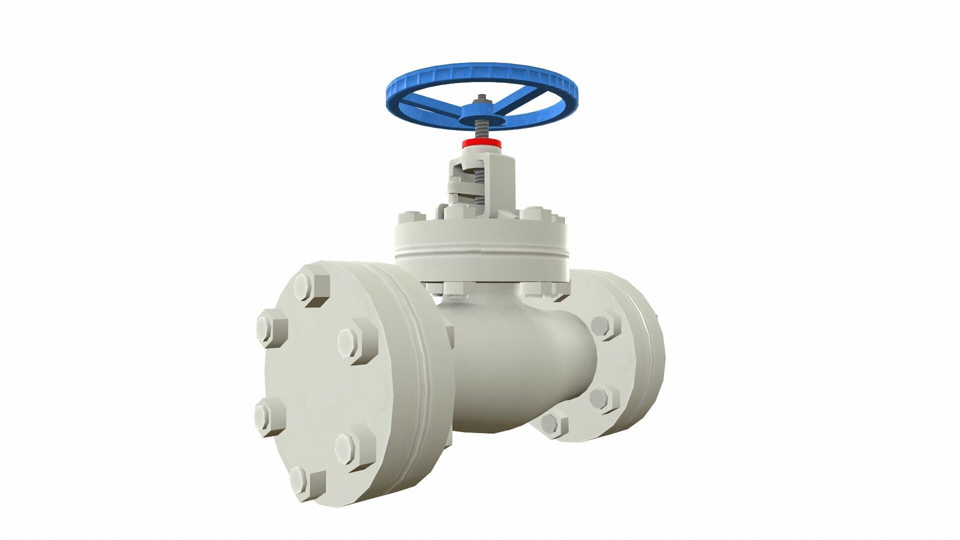 Manual Valve Low-poly 3D model_6