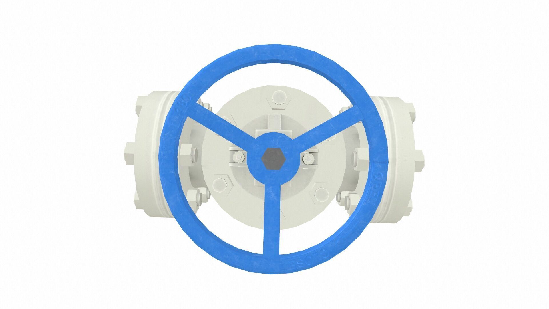 Manual Valve Low-poly 3D model_3