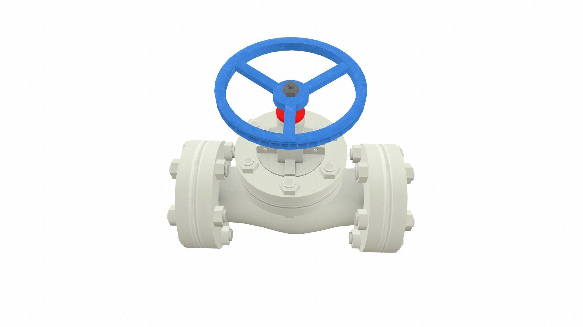 Manual Valve Low-poly 3D model_2