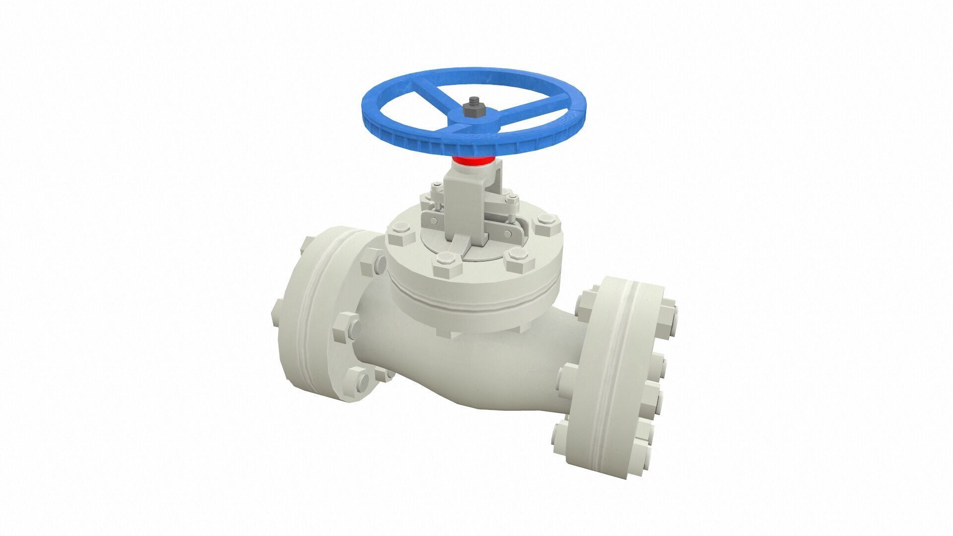 Manual Valve Low-poly 3D model_4