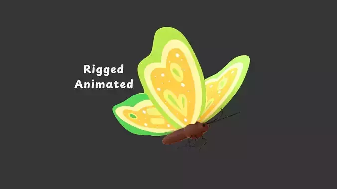 Butterfly Wing Flapping 4 Animated