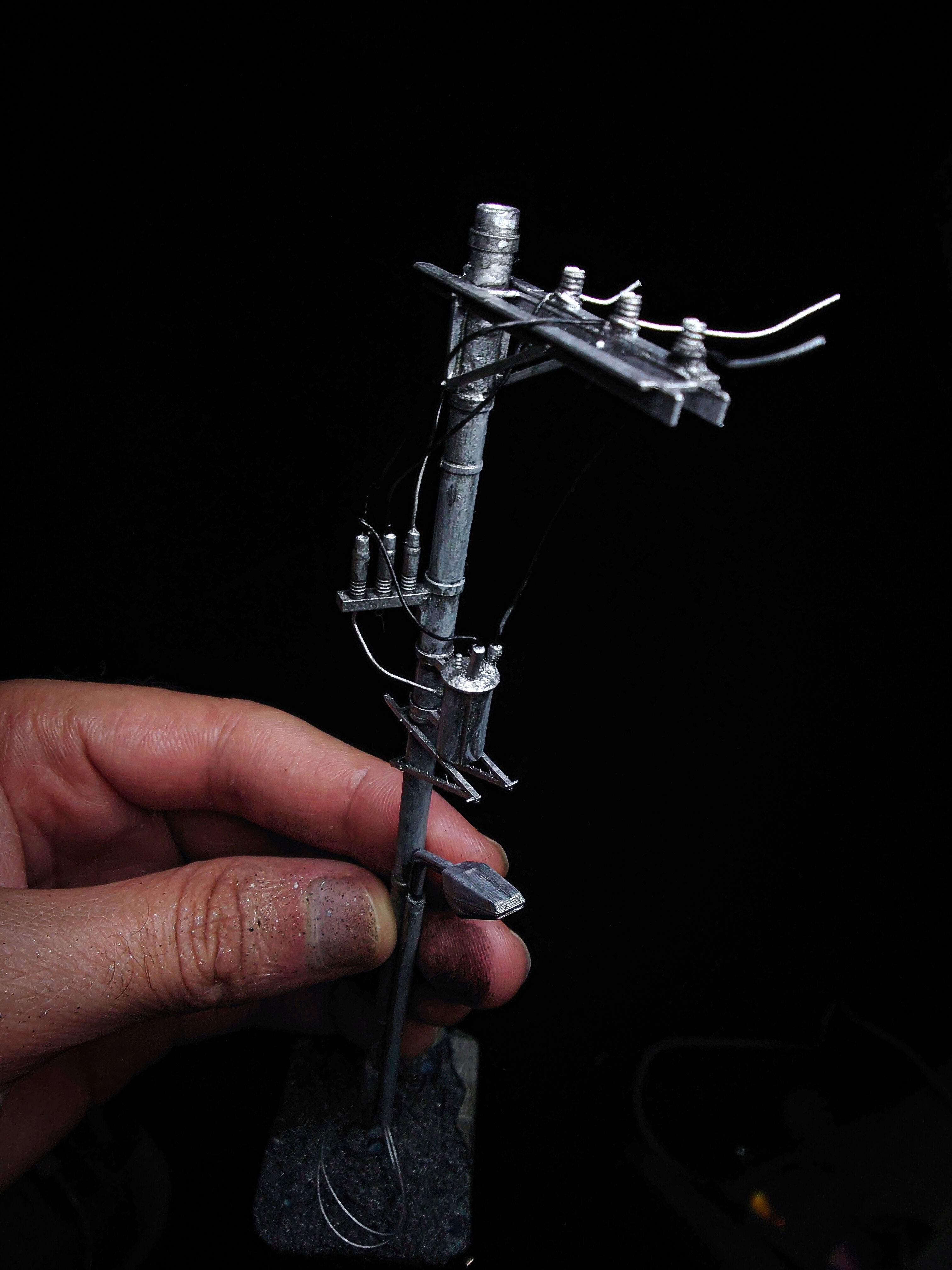 1-64 scale electric Utility Pole Type B 3D print model_1