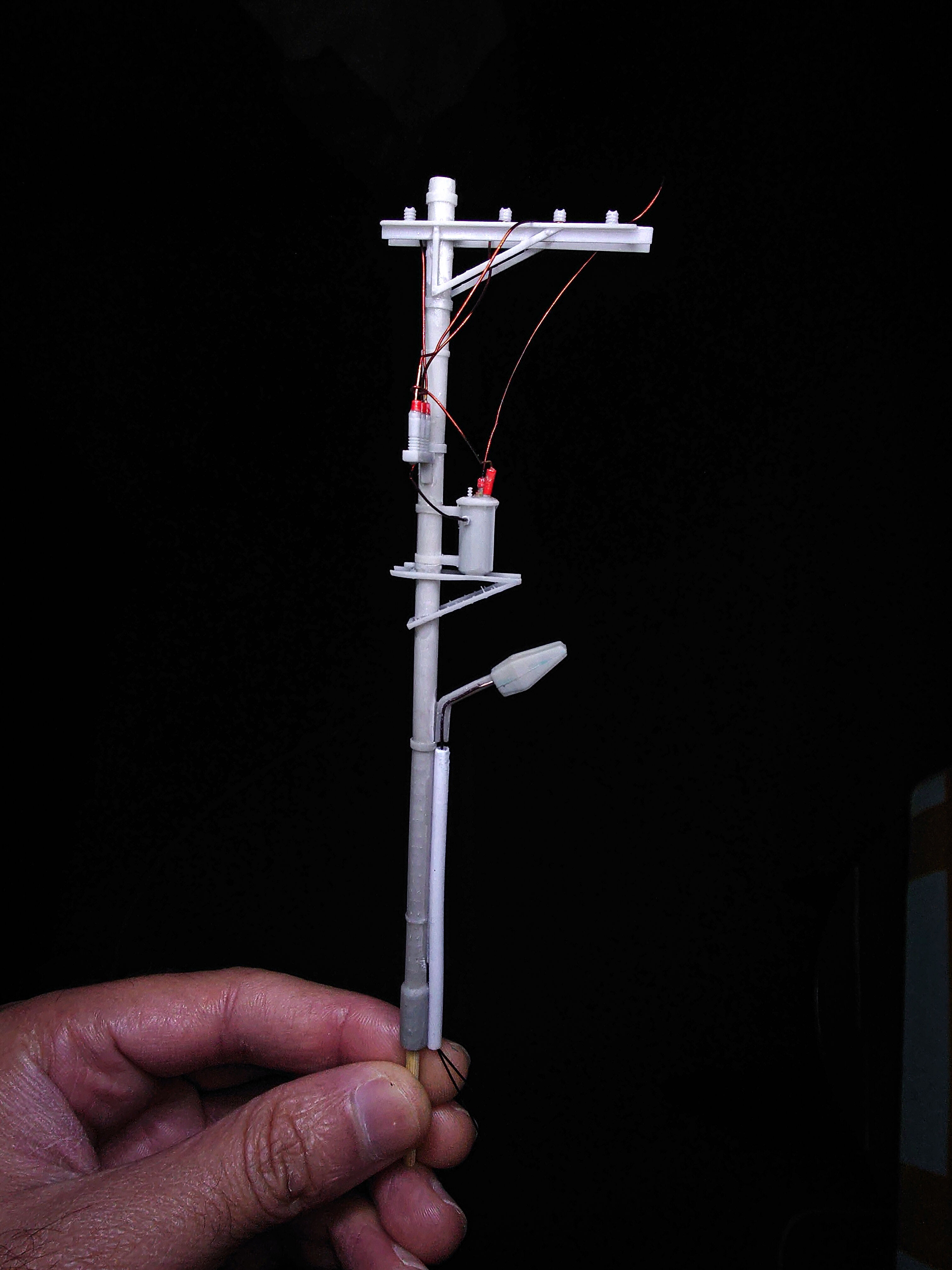 1-64 scale electric Utility Pole Type B 3D print model_3