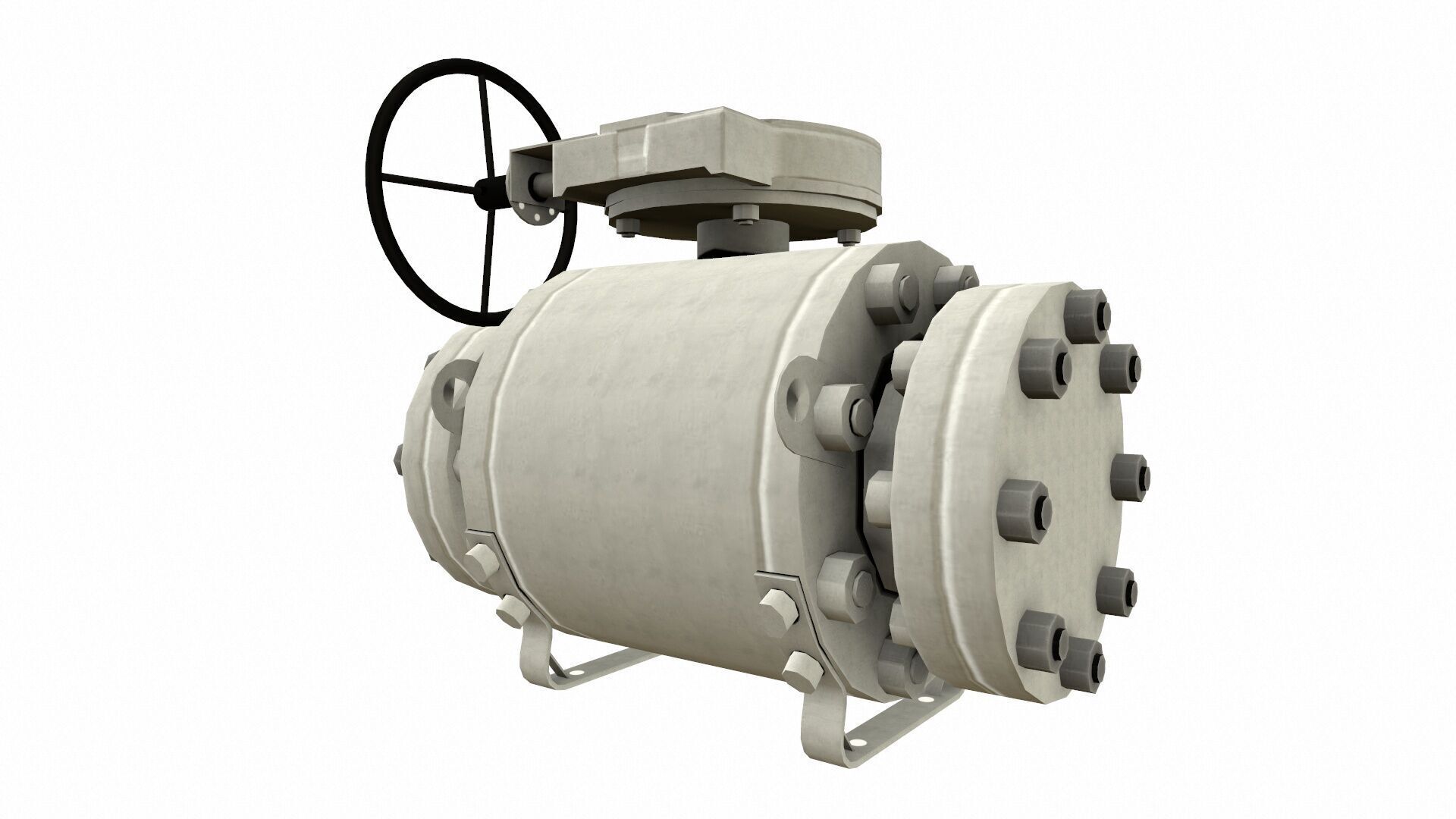 Manual Valve Low-poly 3D model_8