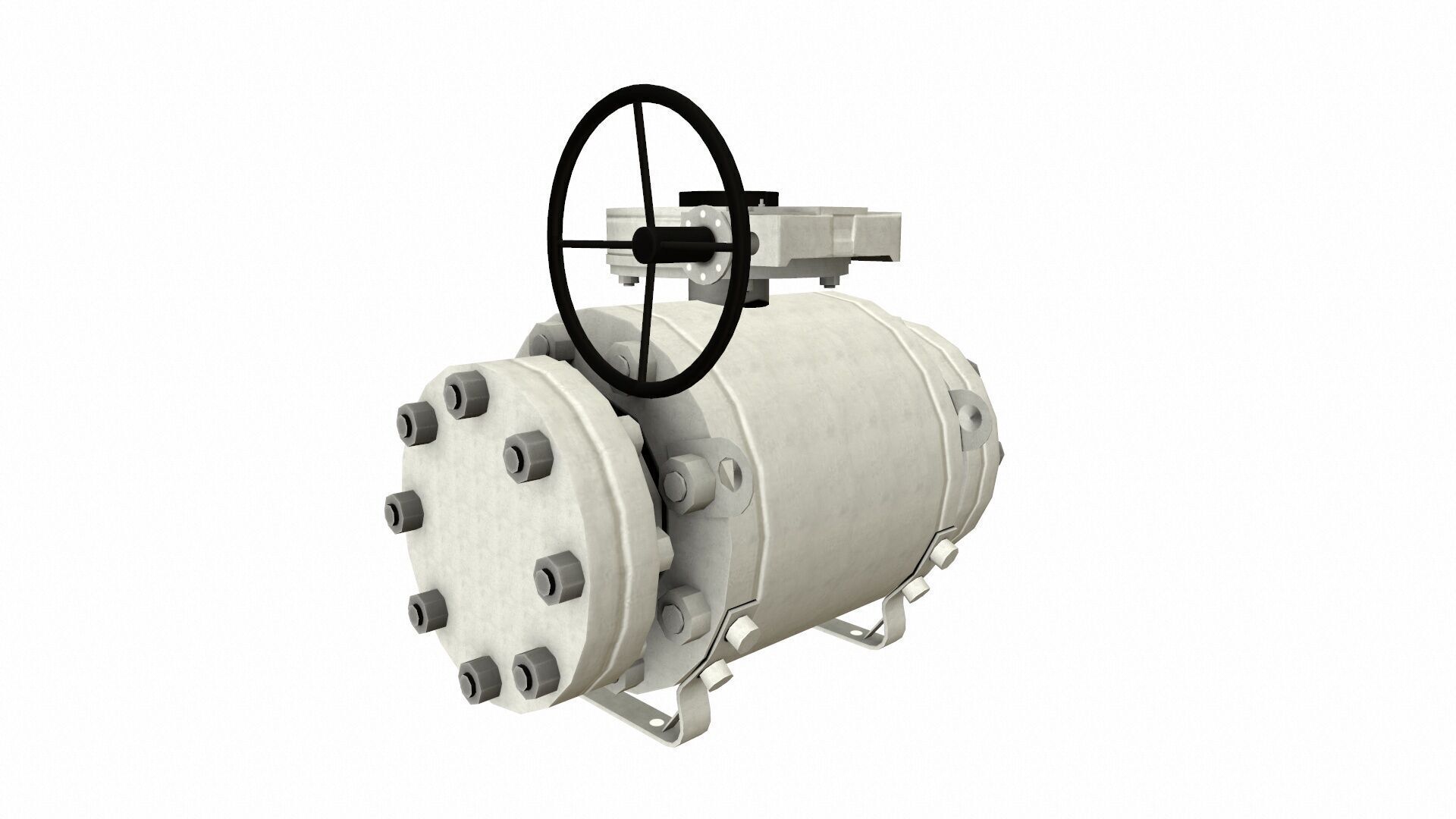 Manual Valve Low-poly 3D model_5