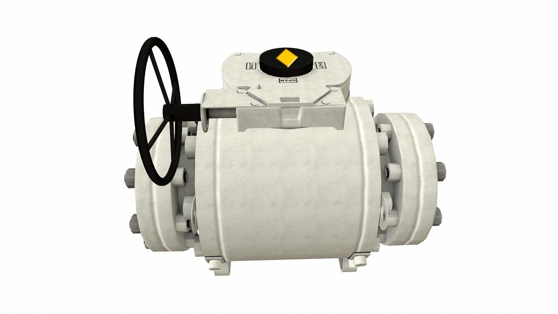 Manual Valve Low-poly 3D model_3