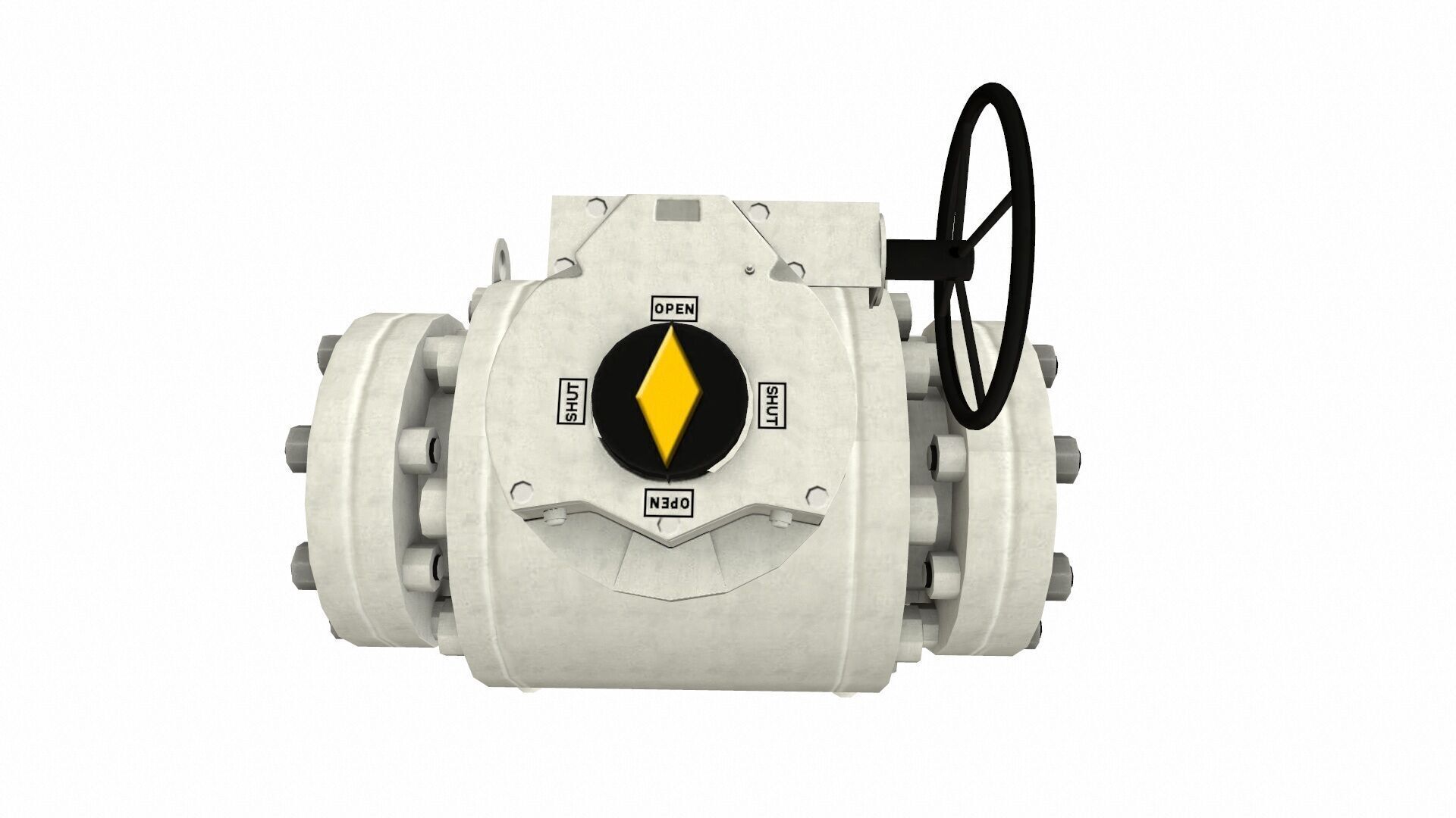 Manual Valve Low-poly 3D model_2