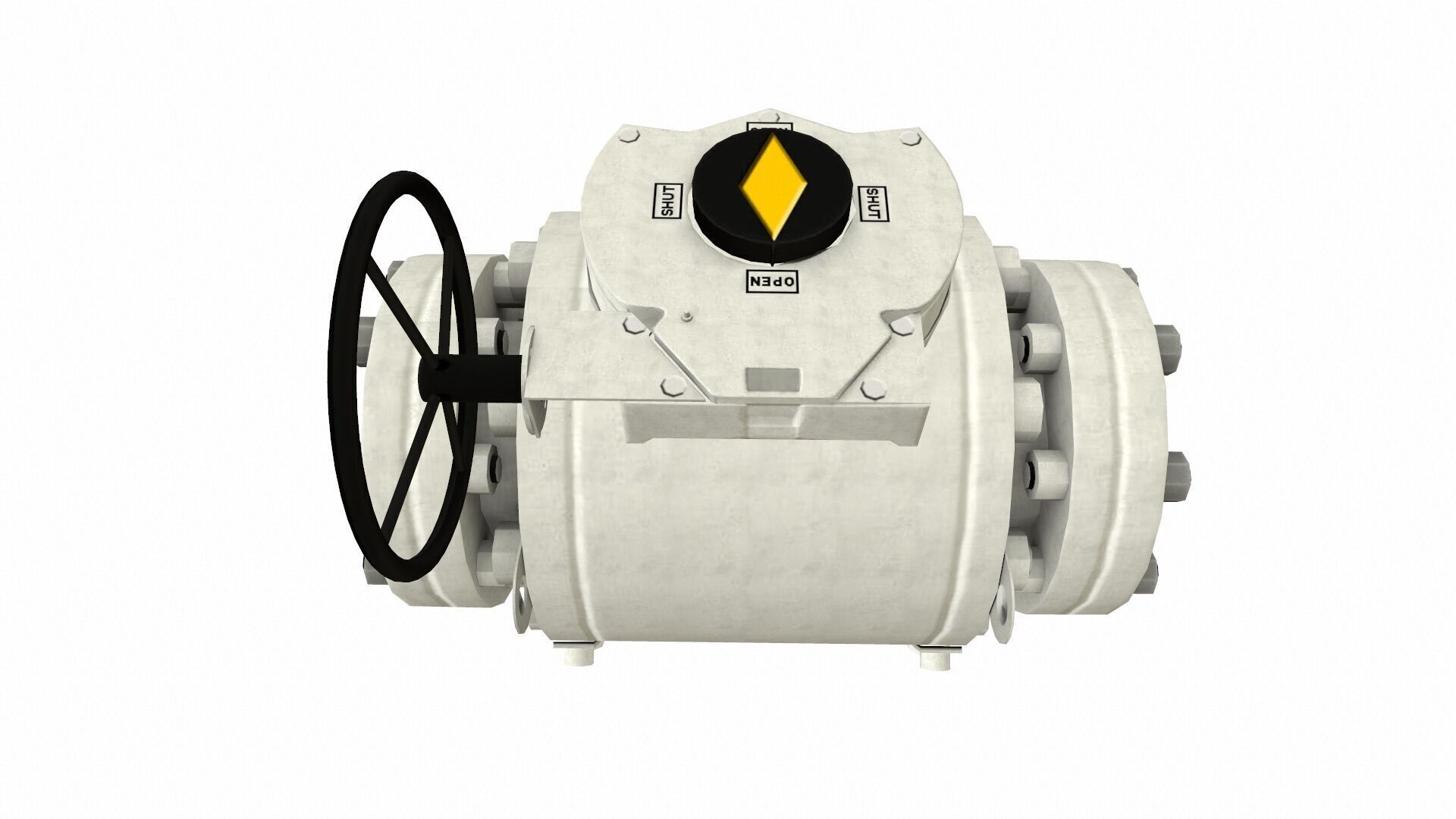 Manual Valve Low-poly 3D model_7