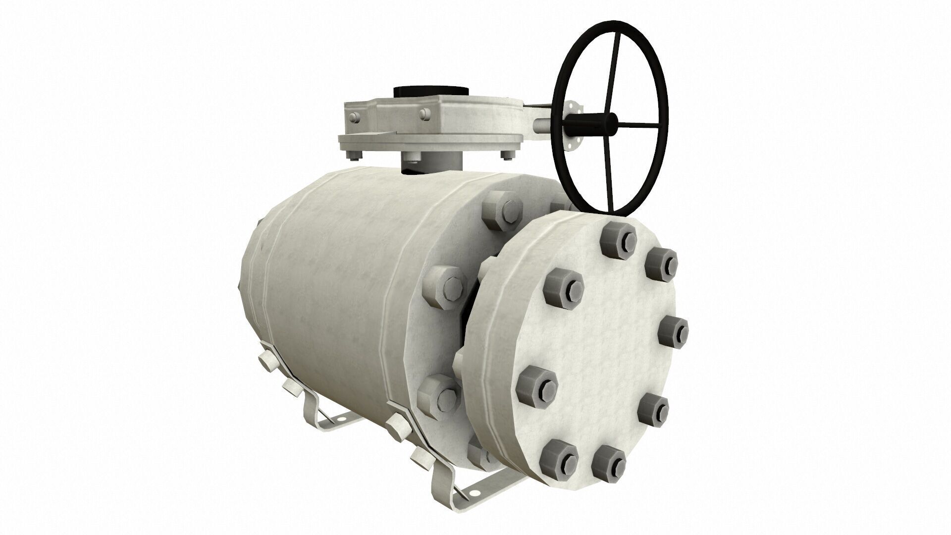 Manual Valve Low-poly 3D model_4