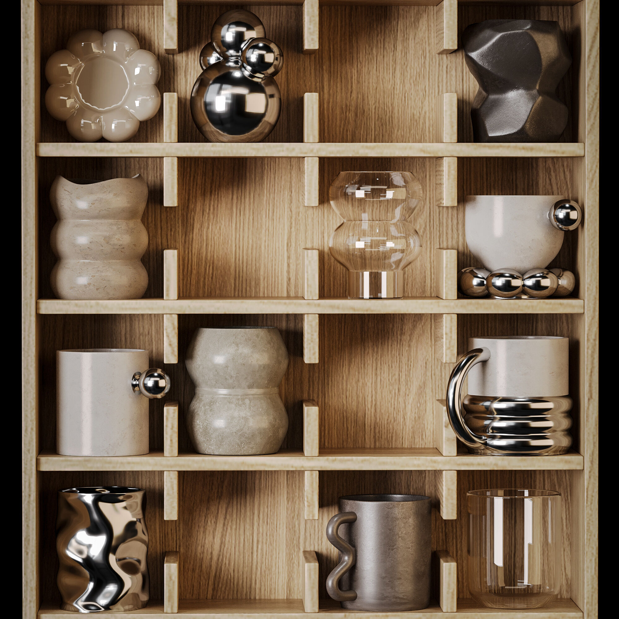 Modern Artisan Mug Collection 2 3D model_4