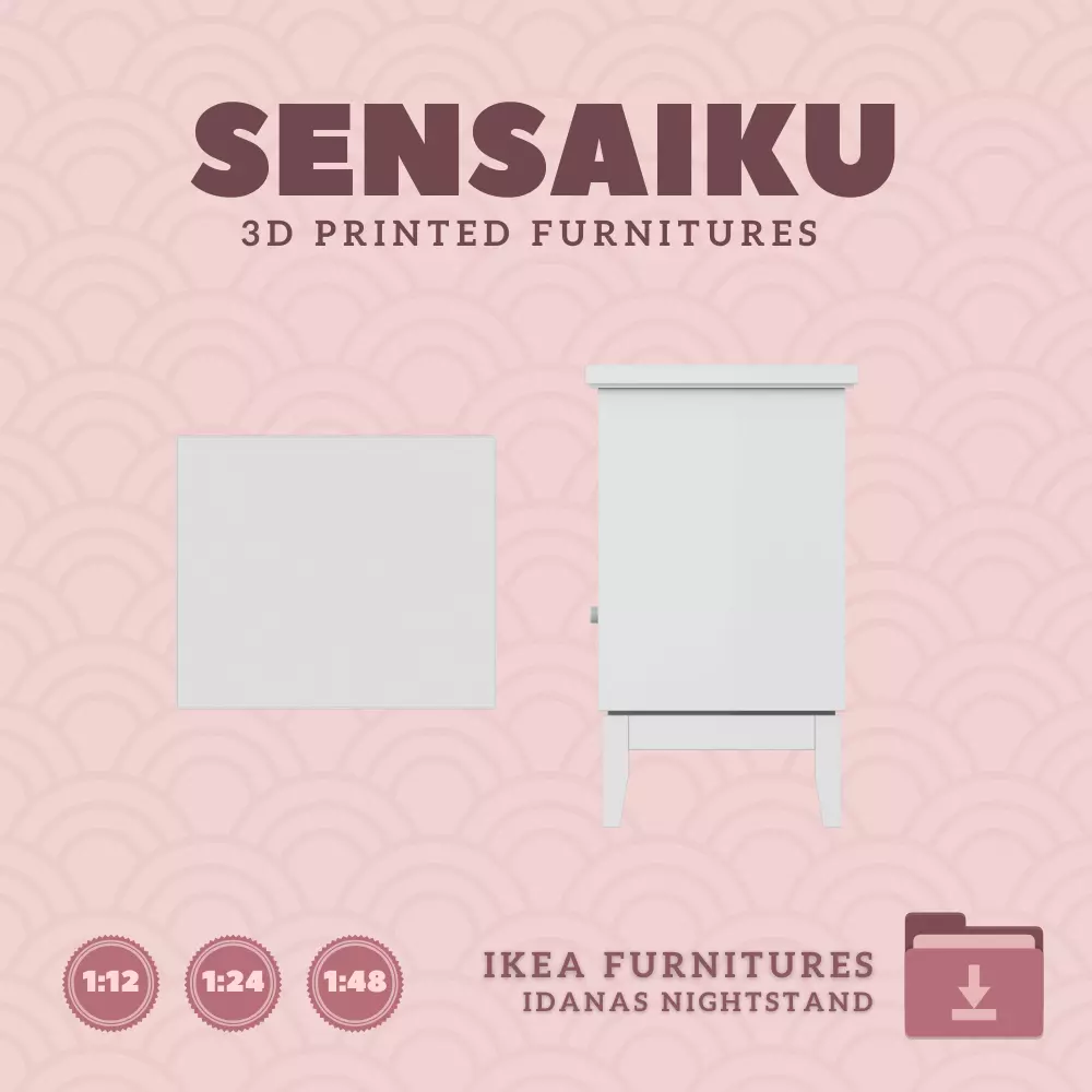 IDANAS Nightstand for Miniature Dollhouse IKEA 3D Print 3D print model