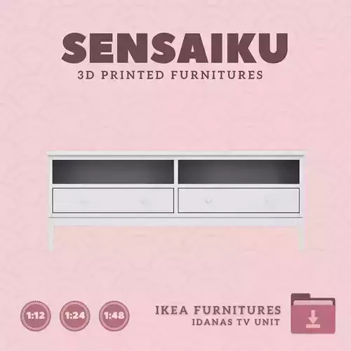 IDANAS TV unit for Miniature Dollhouse IKEA 3D Print