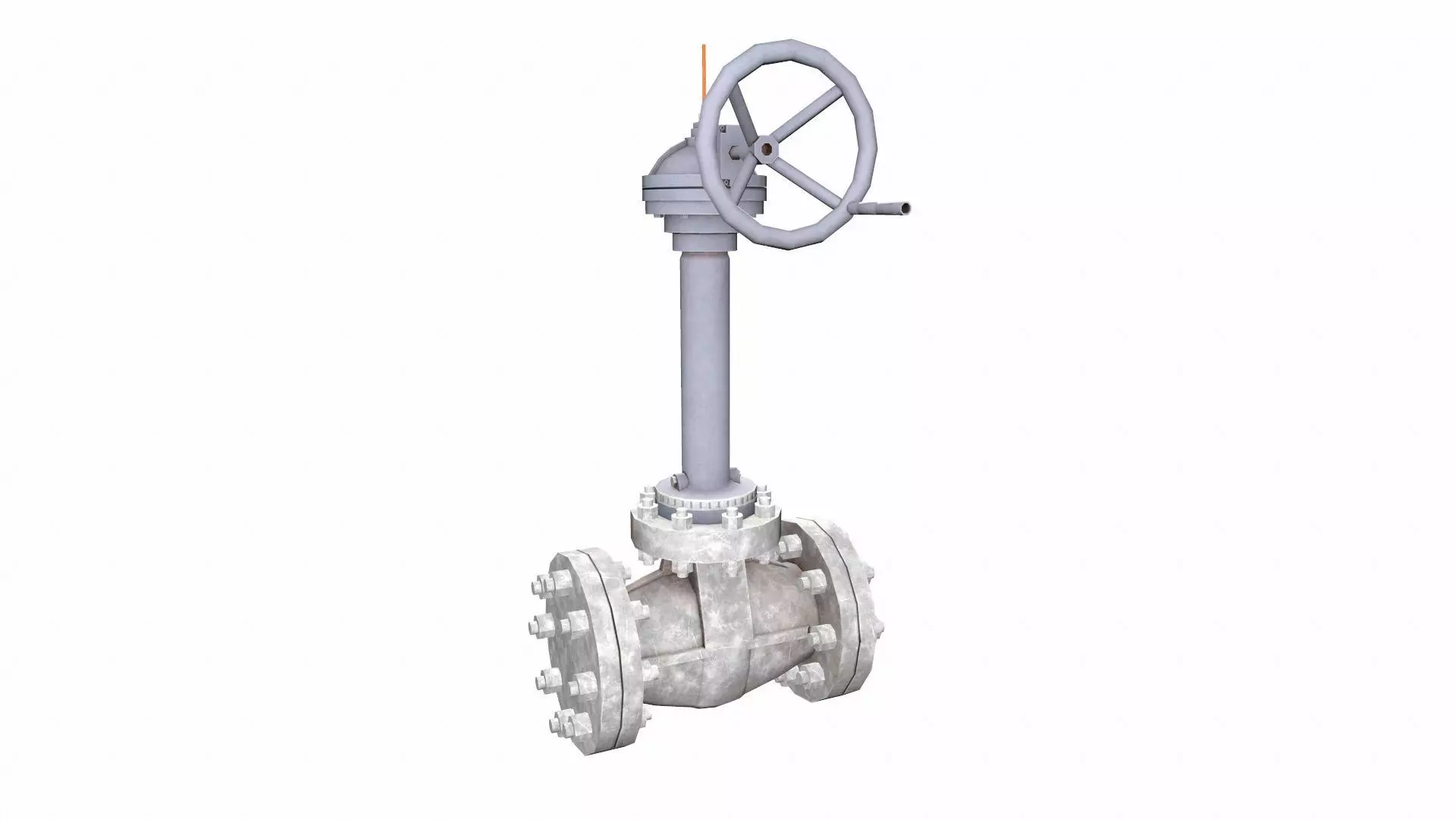 Manual Valve Extended Low-poly 3D model_0