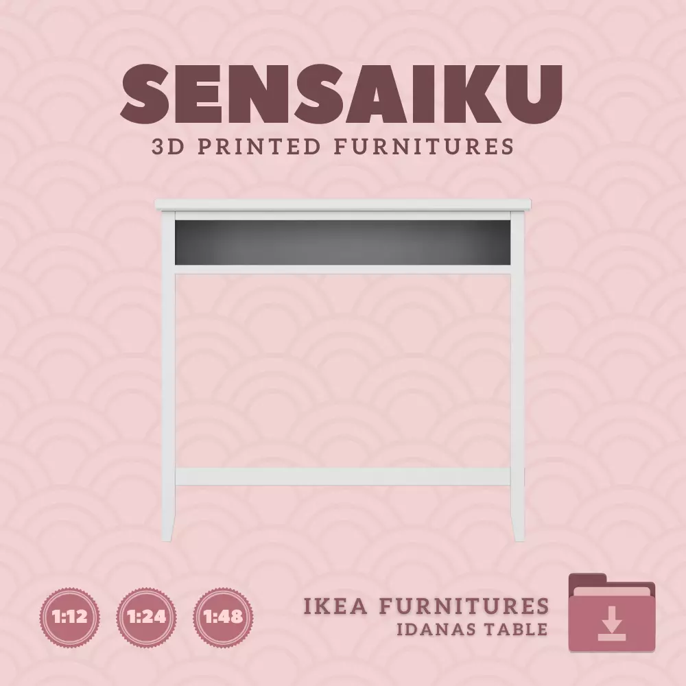 IDANAS Console Table for Miniature Dollhouse IKEA 3D Print 3D print model