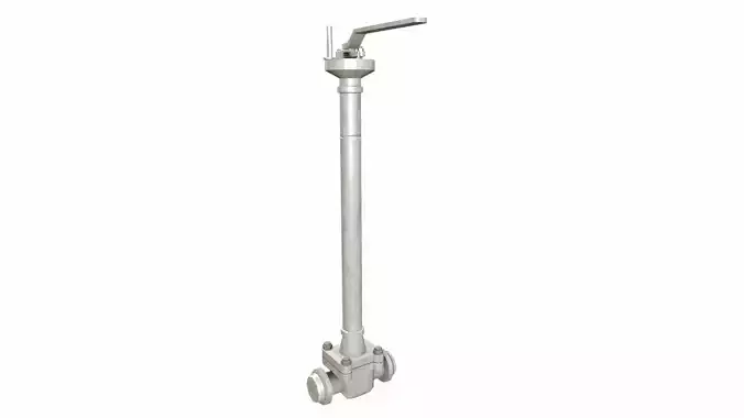 Manual Valve Model Extended Low-poly 3D model