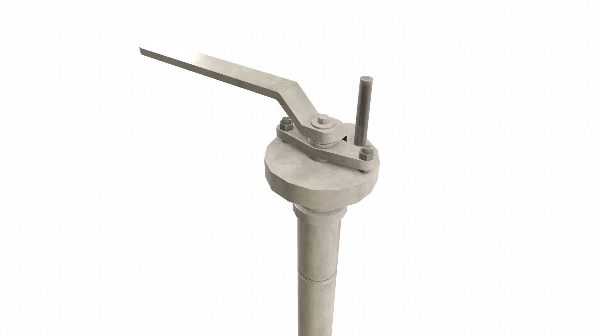 Manual Valve Model Extended Low-poly 3D model_7