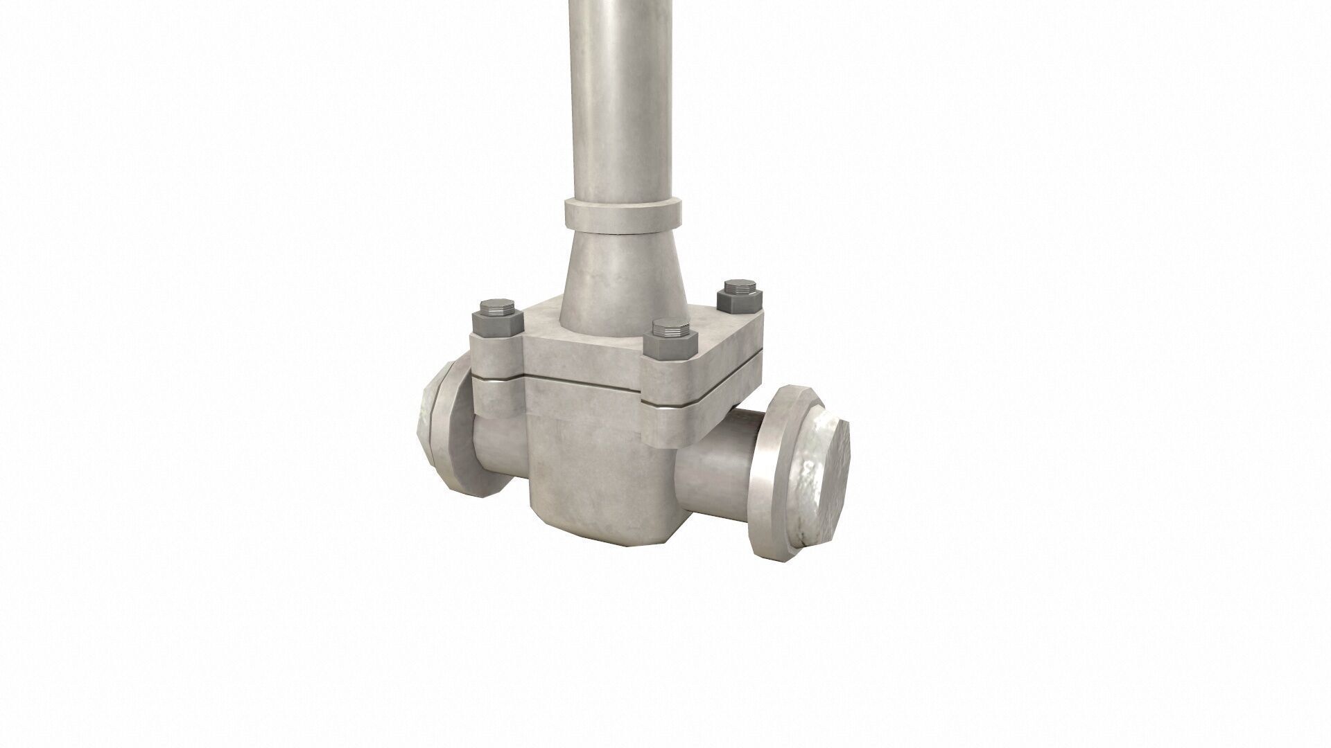 Manual Valve Model Extended Low-poly 3D model_3