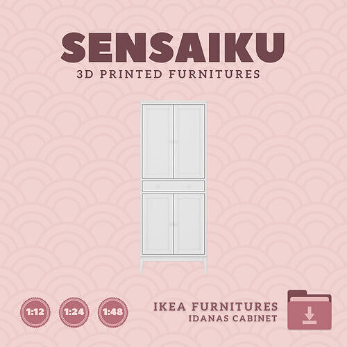 IDANAS High Cabinet for Miniature Dollhouse IKEA 3D Print 3D print model