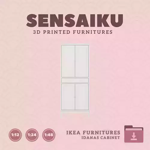 IDANAS High Cabinet for Miniature Dollhouse IKEA 3D Print