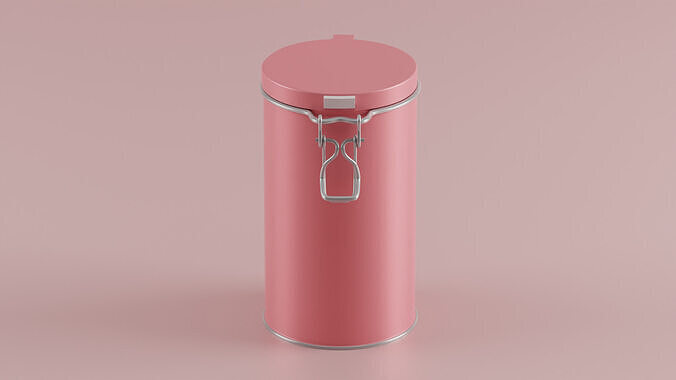 Coffee can 3D model 2