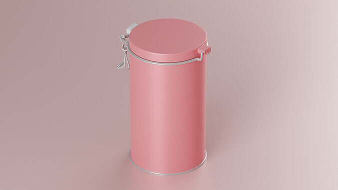 Coffee can 3D model 4
