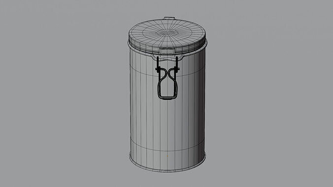 Coffee can 3D model 7