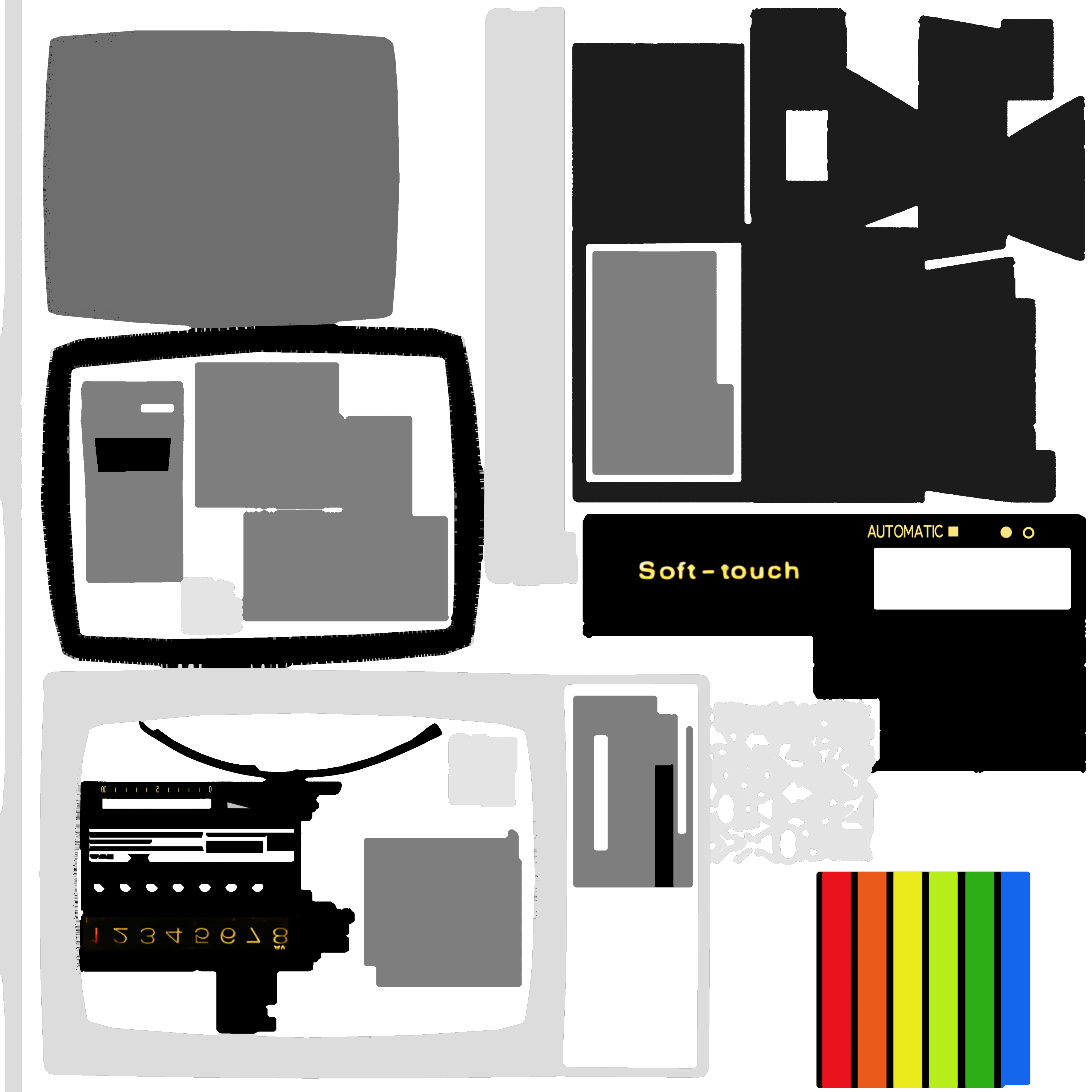 SANYO CTP-6208 CRT COLOR TELEVISION FROM 1980 Low-poly 3D model_12