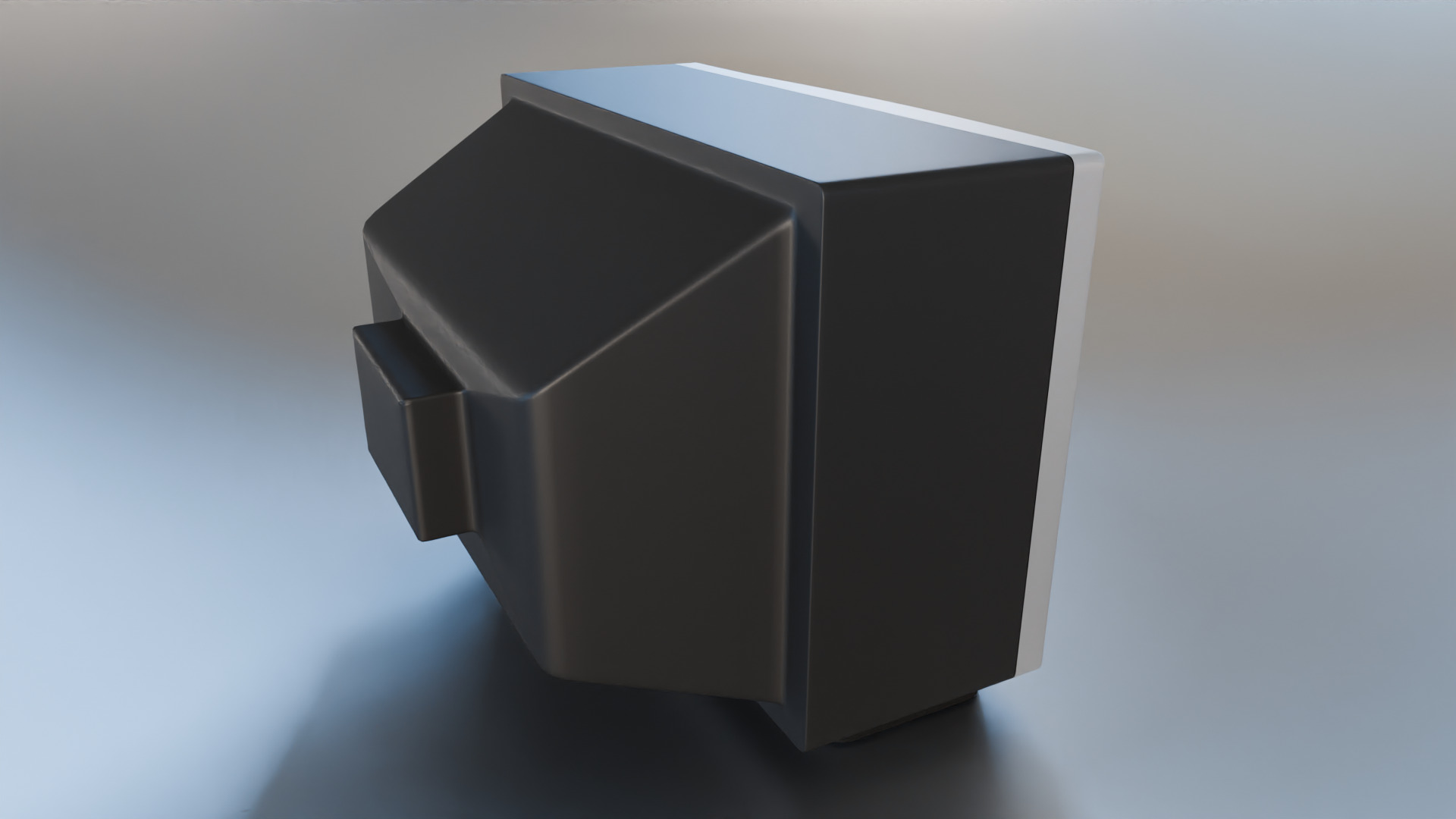 SANYO CTP-6208 CRT COLOR TELEVISION FROM 1980 Low-poly 3D model_11