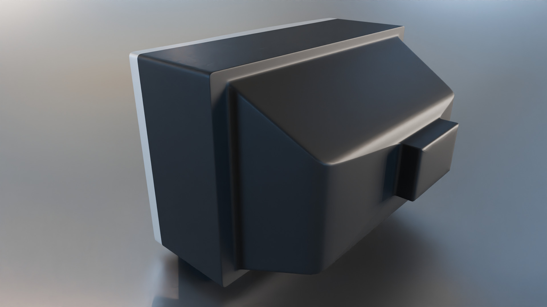 SANYO CTP-6208 CRT COLOR TELEVISION FROM 1980 Low-poly 3D model_10