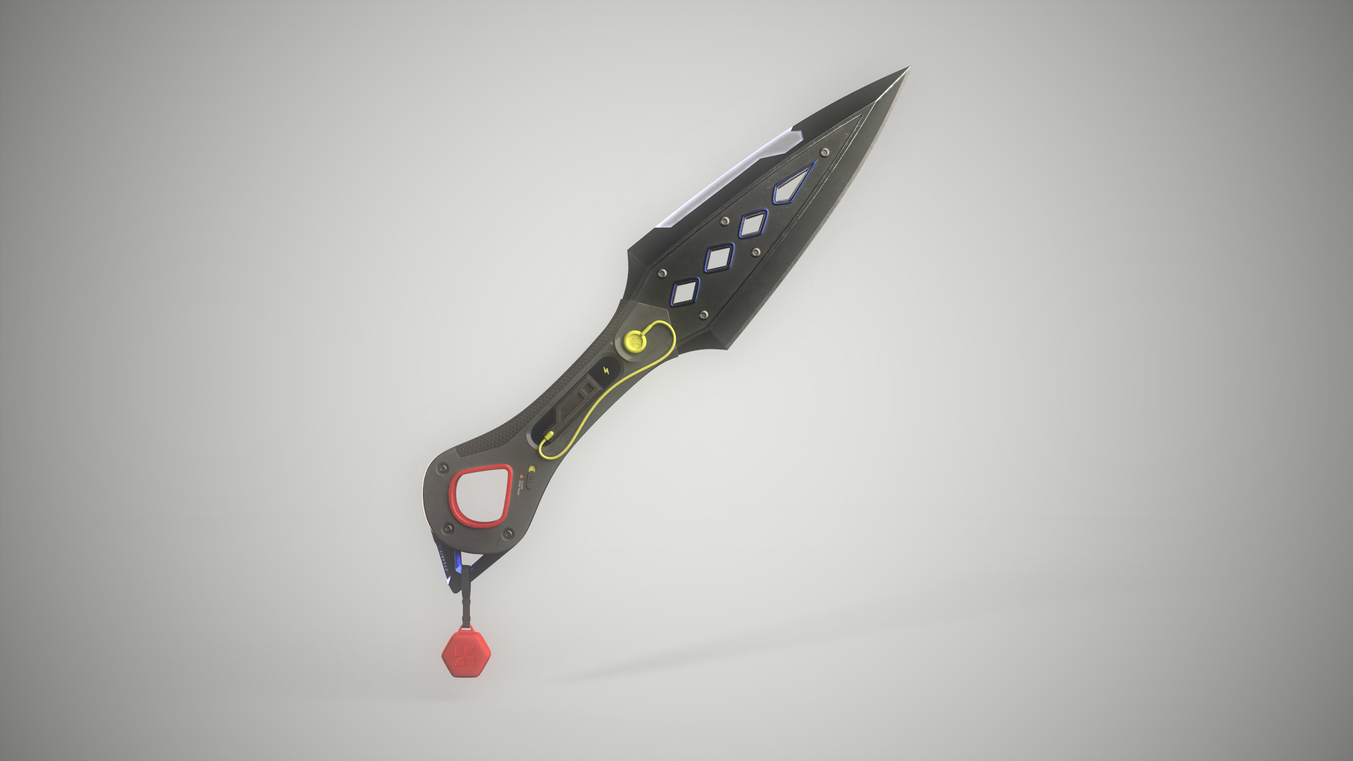 Sci-Fi Knife - Kunai 3D model_4