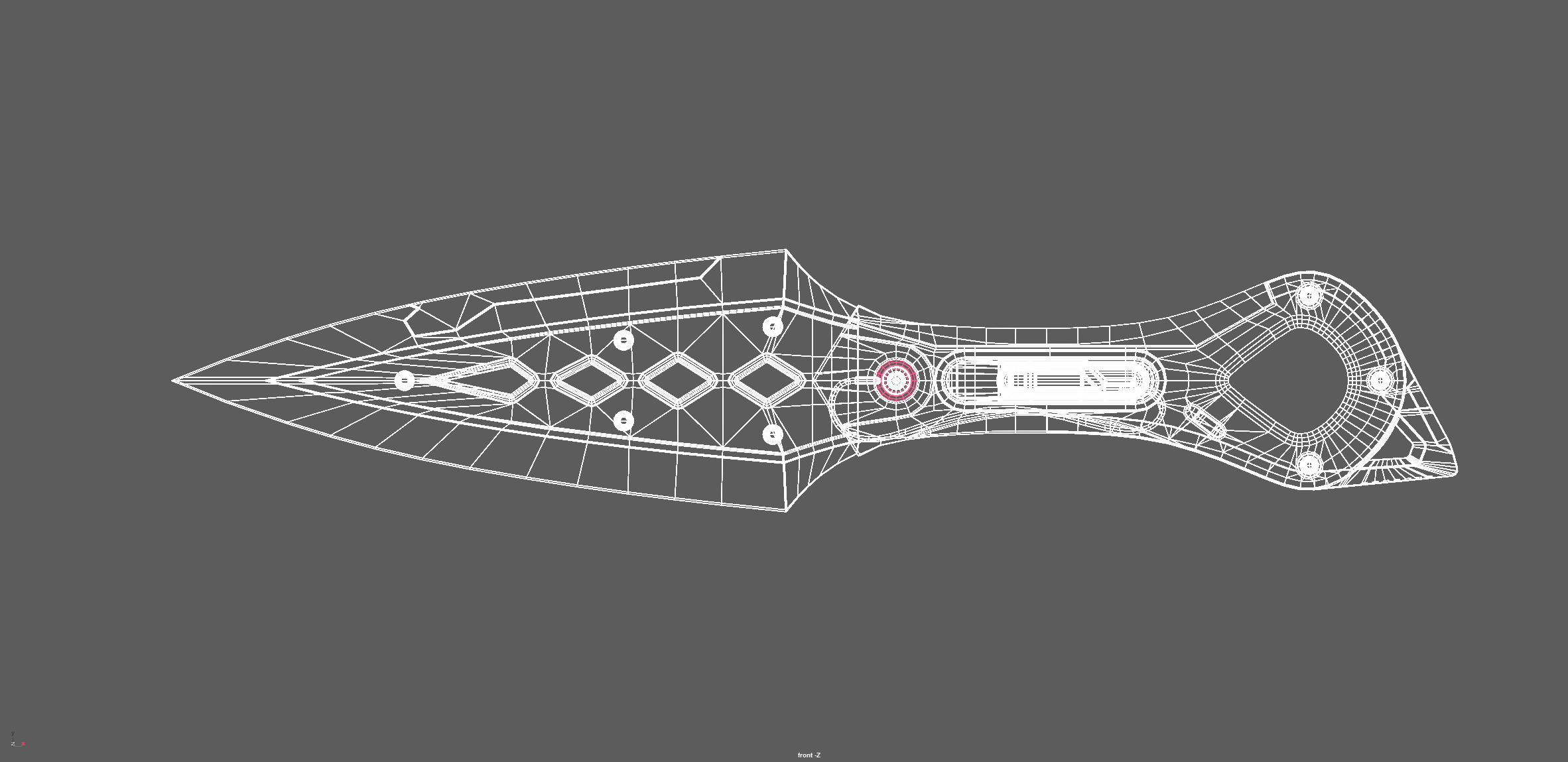 Sci-Fi Knife - Kunai 3D model_6
