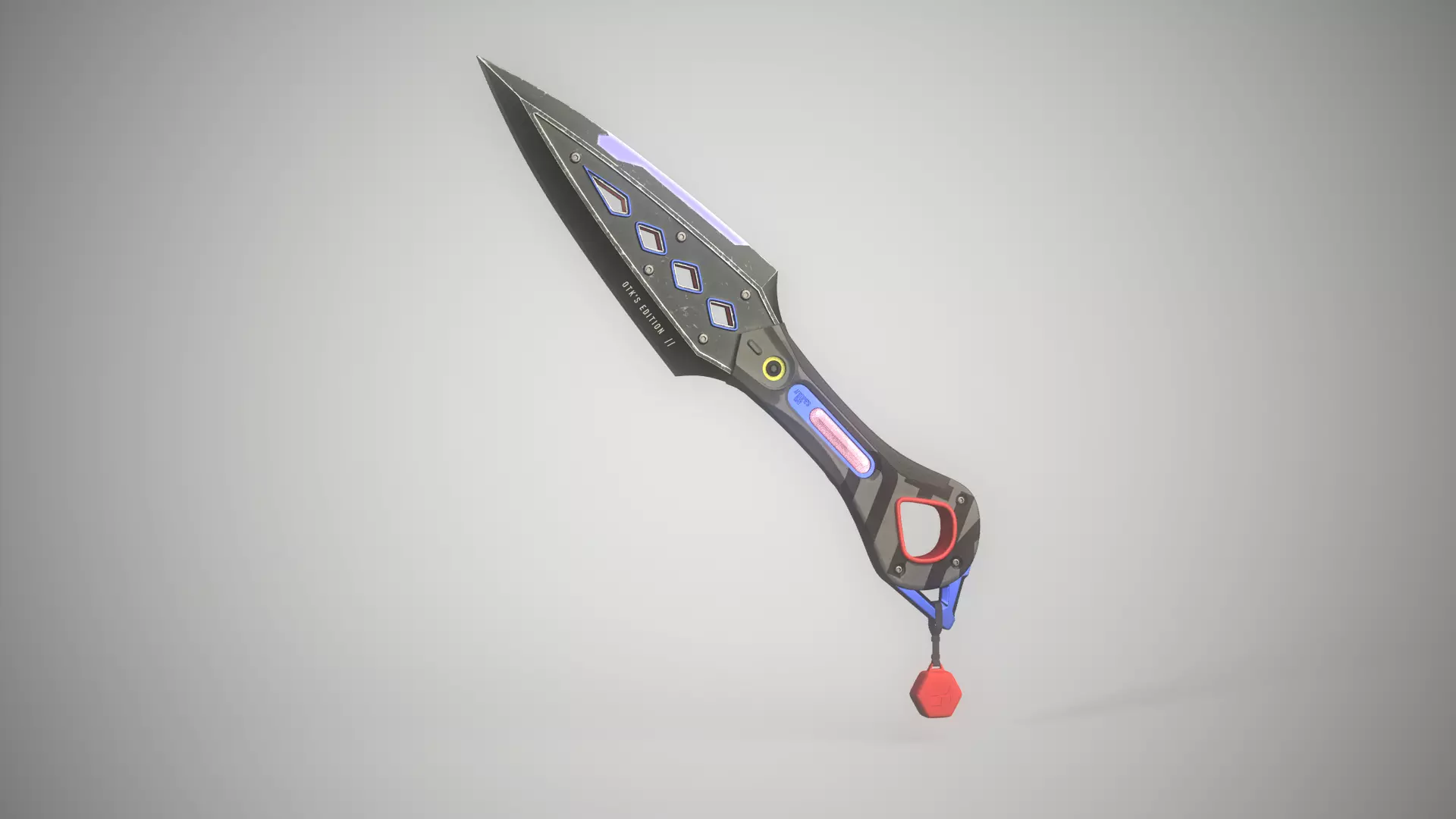 Sci-Fi Knife - Kunai 3D model_0