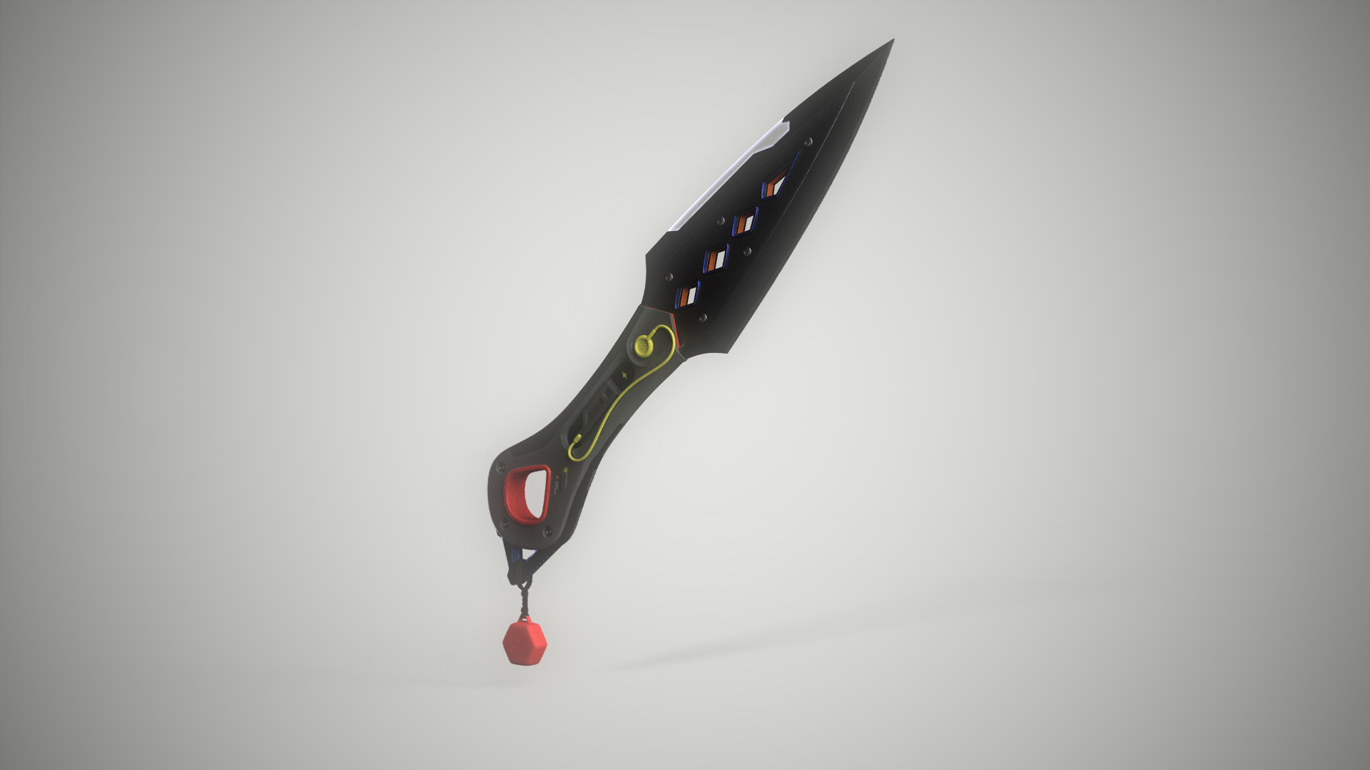 Sci-Fi Knife - Kunai 3D model_3