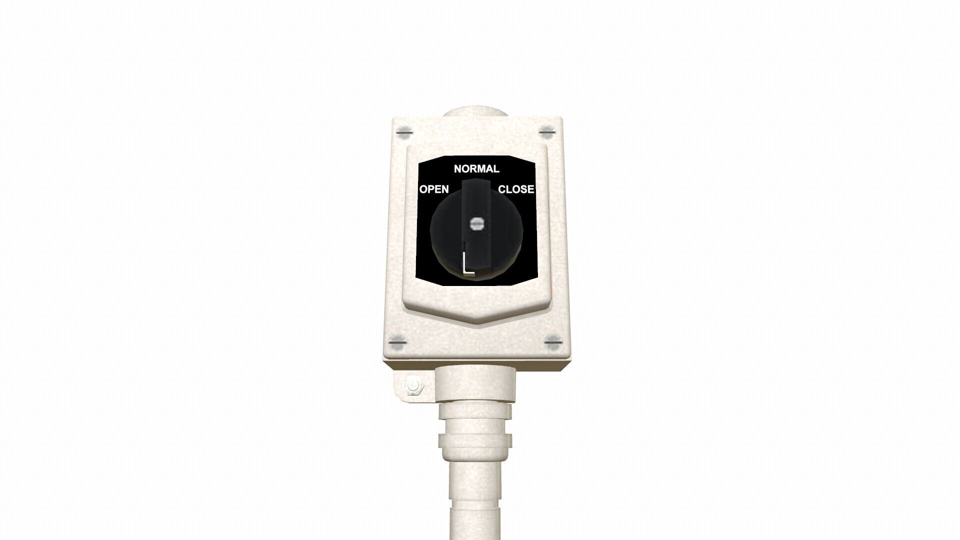 Open Close Hand Switch Low-poly 3D model_5