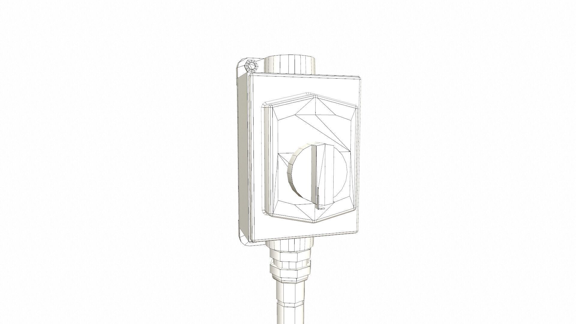 Open Close Hand Switch Low-poly 3D model_9