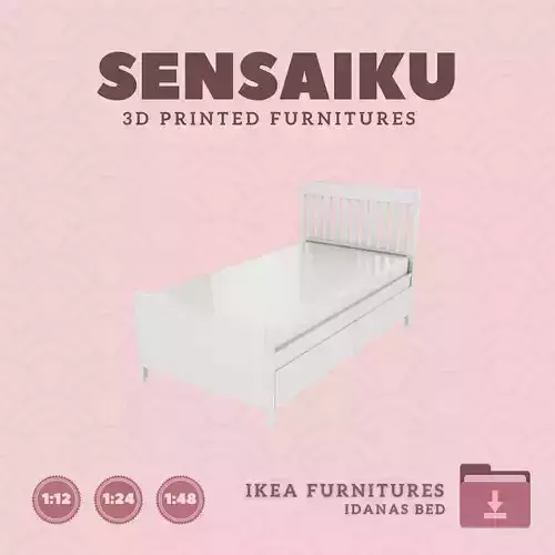 IDANAS Bedframe Twin Bed with Storage Dollhouse IKEA 3D Print