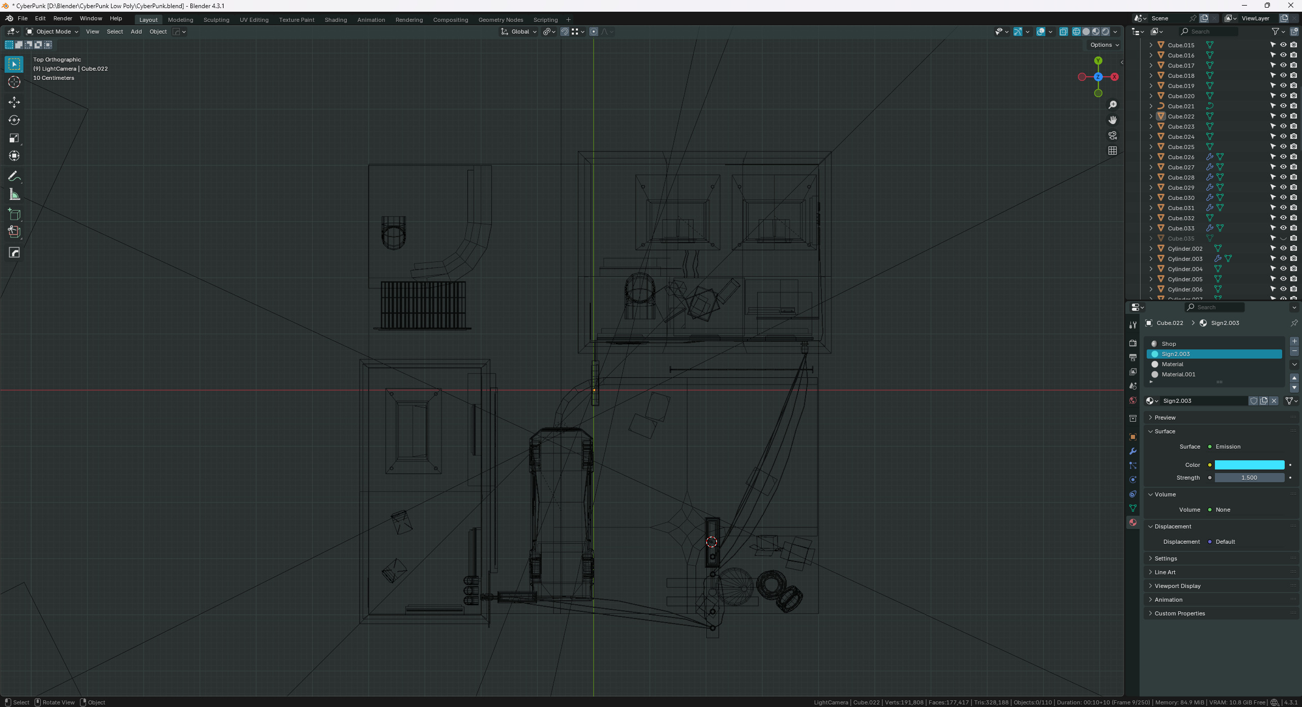 Cyberpunk-city 2077 with Tesla 3D model_8