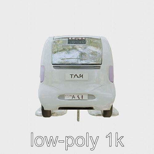 Maglev Capsule Taxi with Oval Design and LED Lighting Low-poly 3D model