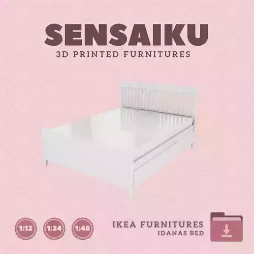 IDANAS Bedframe Queen Bed with Storage Dollhouse IKEA 3D Print 3D print model