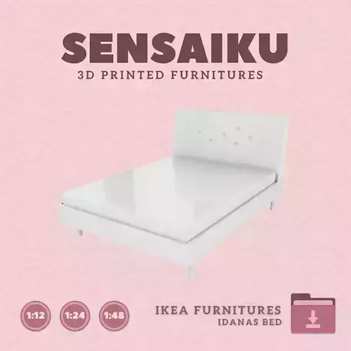 IDANAS Upholstered Queen Bed Frame IKEA 3D Print 3D print model