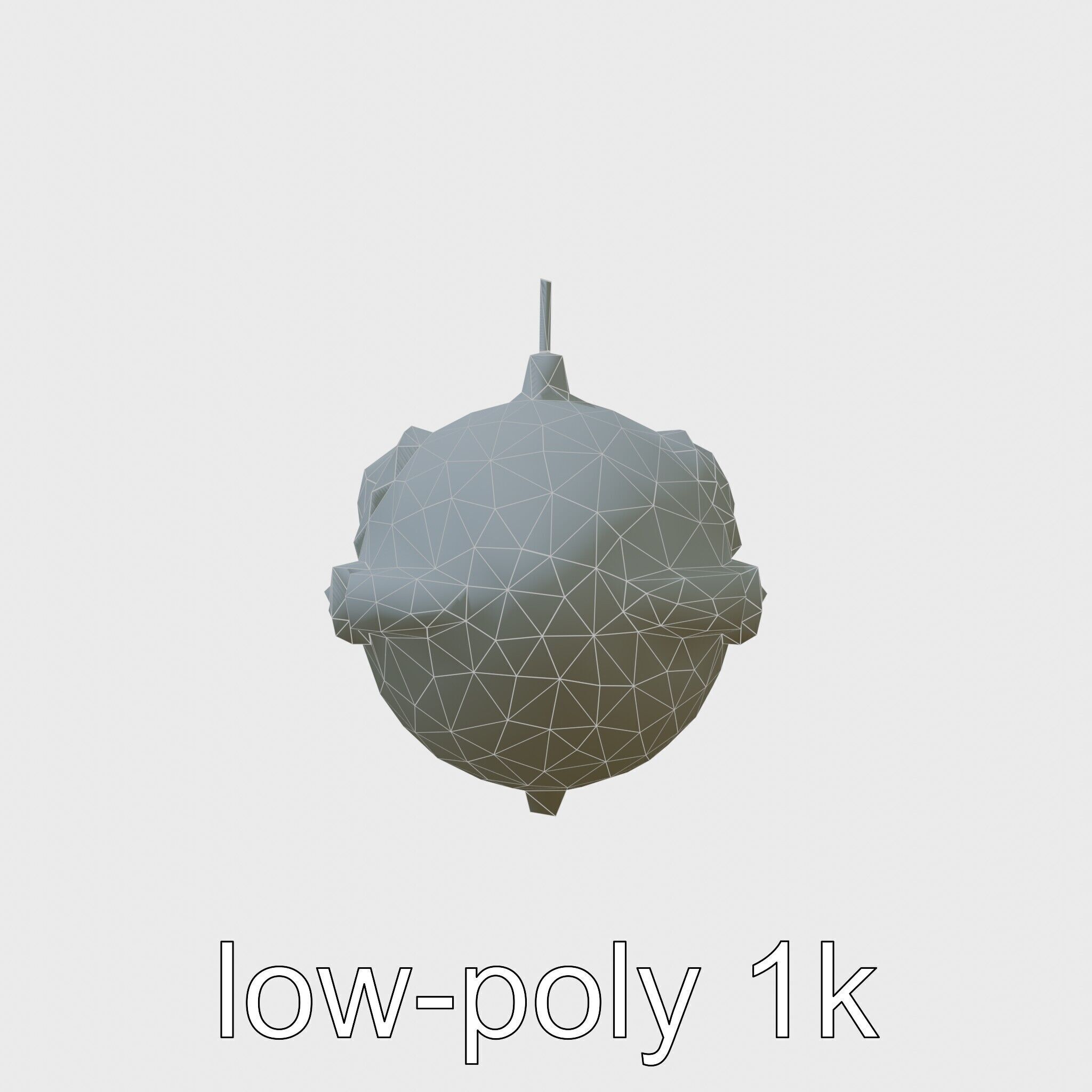 Futuristic Underwater Taxi Submarine with Green Portholes Low-poly 3D model_17