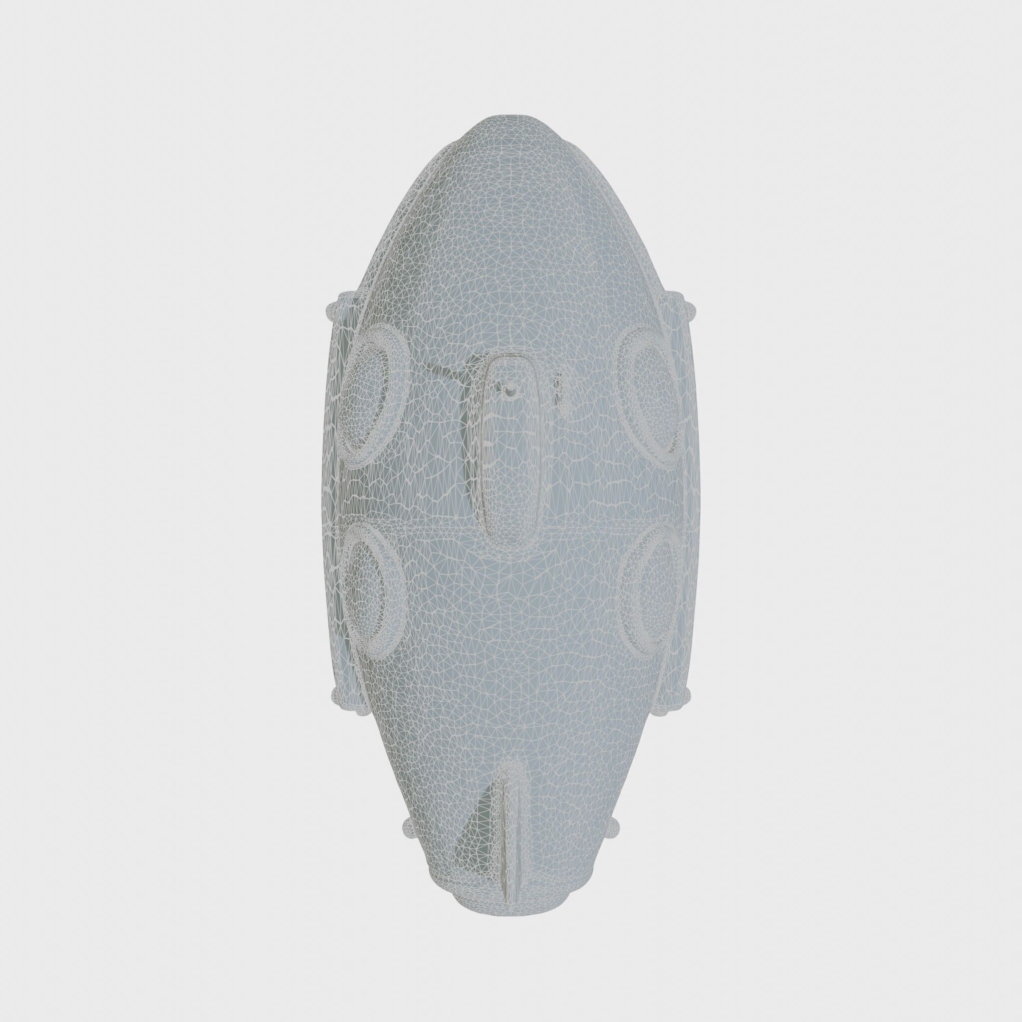 Futuristic Underwater Taxi Submarine with Green Portholes Low-poly 3D model_24