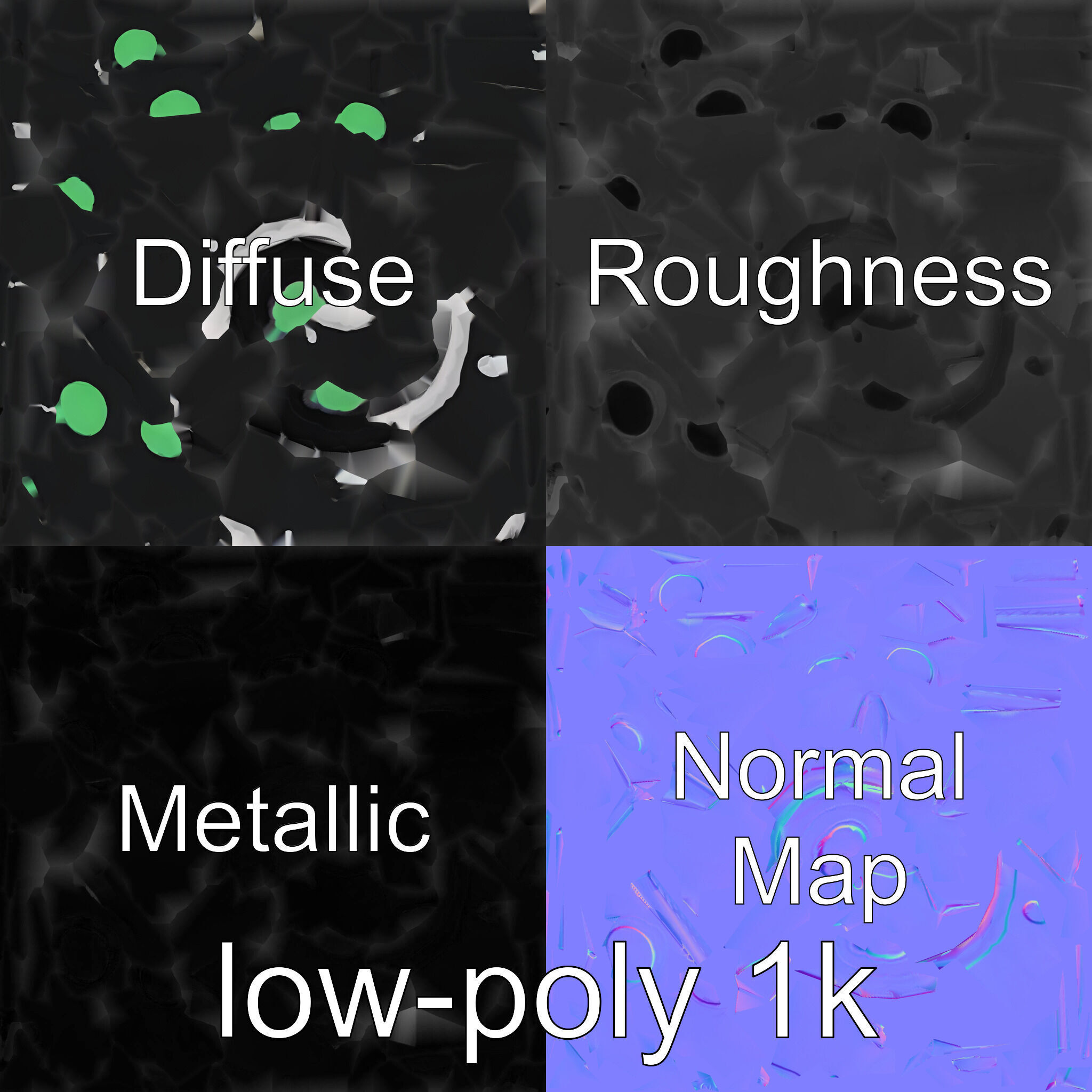 Futuristic Underwater Taxi Submarine with Green Portholes Low-poly 3D model_1