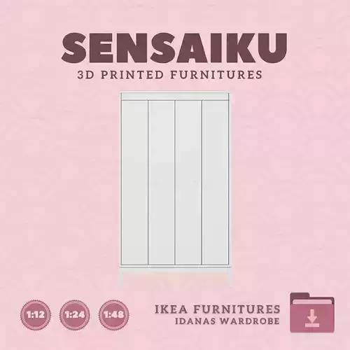 IDANAS Wardrobe for Miniature Dollhouse IKEA 3D Print