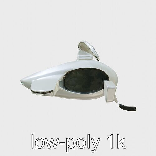 Futuristic Autonomous Flying Taxi Model with Sleek Aerodynami... Low-poly 3D model