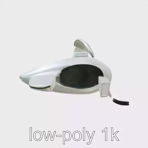 Futuristic Autonomous Flying Taxi Model with Sleek Aerodynami... Low-poly 3D model