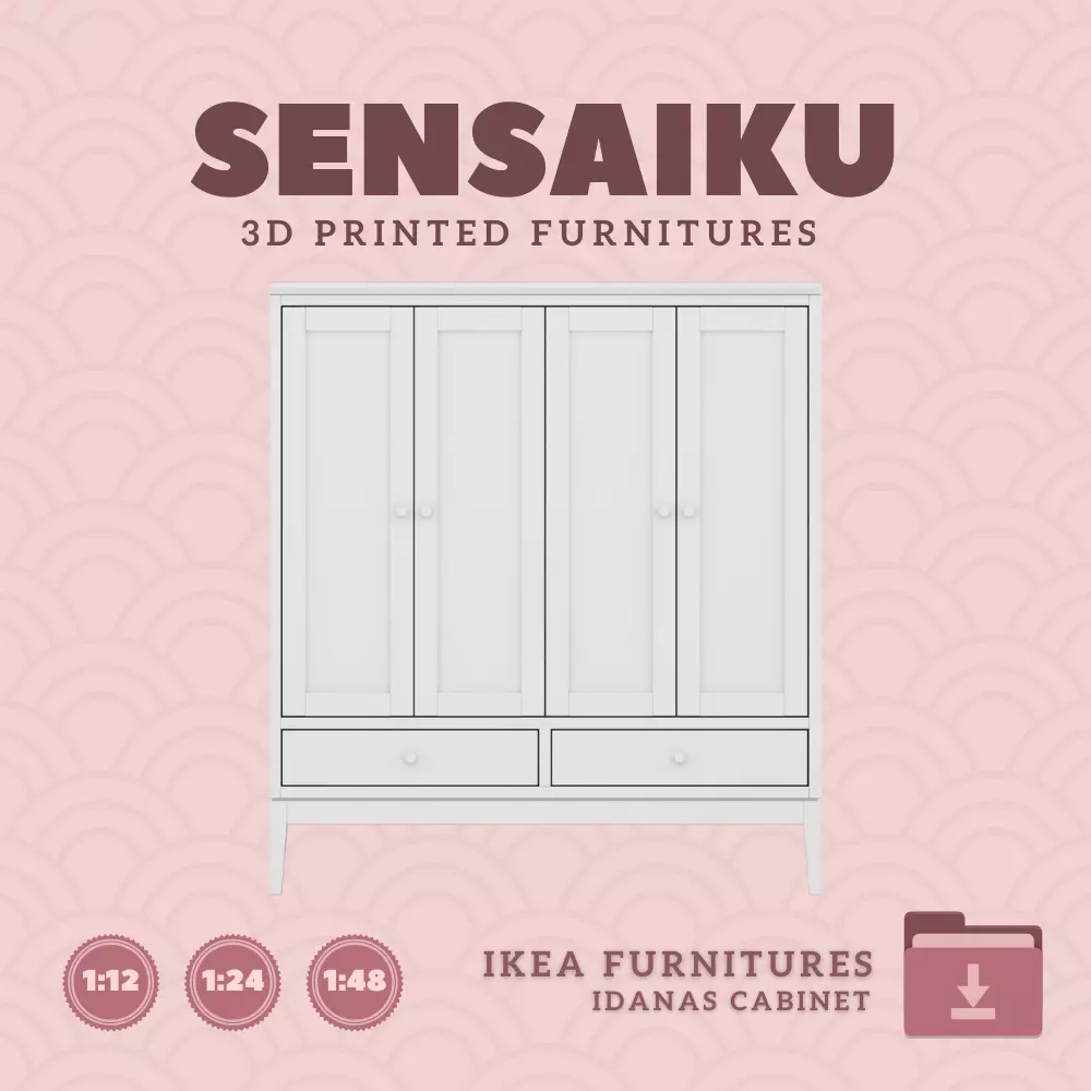 IDANAS Cabinet V2 for Miniature Dollhouse IKEA 3D Print 3D print model